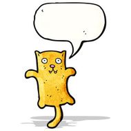 cartoon cat with speech bubble N63