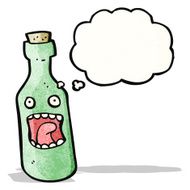 shocked wine bottle cartoon N3