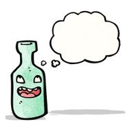 happy bottle cartoon character