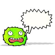 cartoon furry green monster