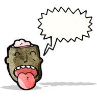 cartoon man with open brain