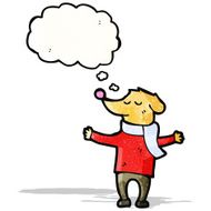cartoon dog in human clothes