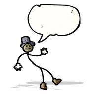 cartoon stick man dancing