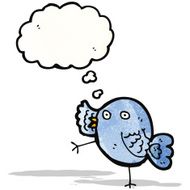 funny cartoon bird N18