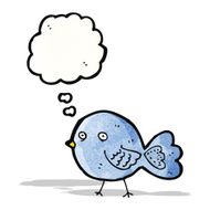 funny cartoon bird N19