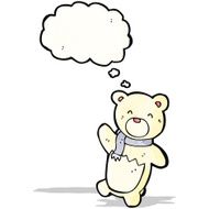 cartoon cute teddy polar bear