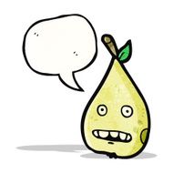 cartoon organic pear