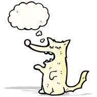 cartoon little wolf N18