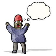 cartoon terrified man N21