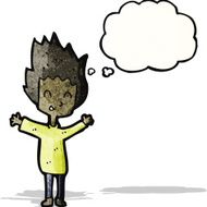 cartoon boy with thought bubble N5