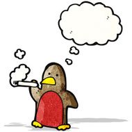 smoking robin cartoon