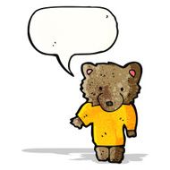 cartoon bear in tee