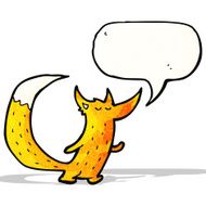 cartoon fox with speech bubble N17