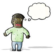 cartoon nervous man N13