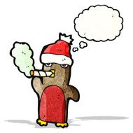 funny christmas robin cartoon N3