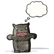 cartoon black cat N13