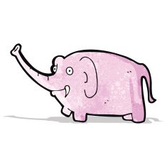 cartoon pink elephant N4