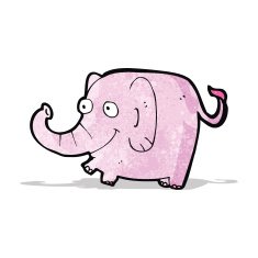 cartoon pink elephant N7