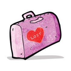 cartoon luggage