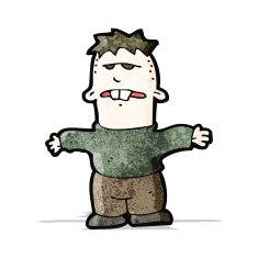 cartoon ugly boy