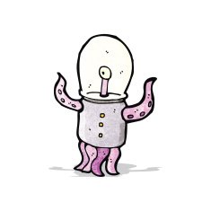 cartoon weird alien N9