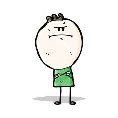 cartoon grumpy doodle man