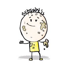 cartoon dirty boy
