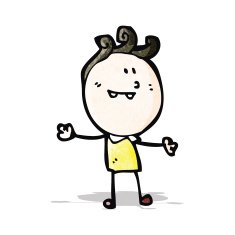 cartoon happy doodle man