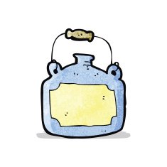 old clay bottle cartoon