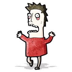 cartoon frightened man N4