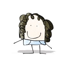 child's drawing of a happy woman