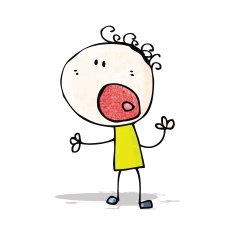 cartoon complaining boy