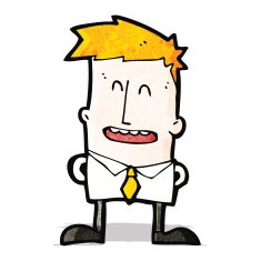 happy ginger boy cartoon