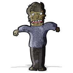 Cartoon Man Shrugging Shoulders N6