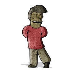 cartoon shy man N3