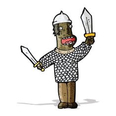 cartoon medieval soldier