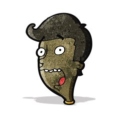 cartoon shocked boy