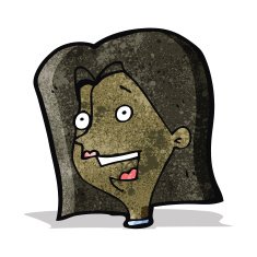 cartoon happy woman's face
