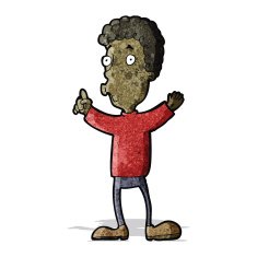 Cartoon Man Asking Question N28