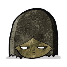 cartoon woman looking sideways