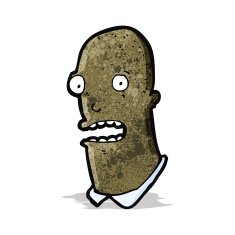 cartoon shocked man staring