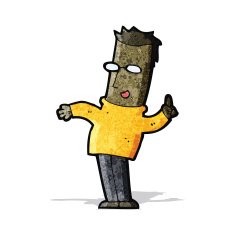 cartoon man with idea N10