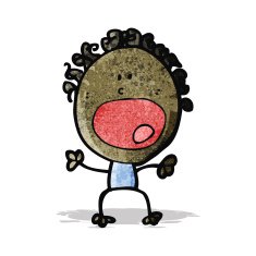 cartoon complaining doodle woman
