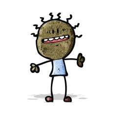 cartoon complaining doodle man