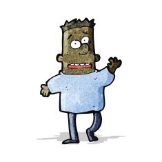 Cartoon Man Waving Goodbye N3