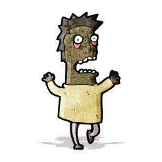 cartoon terrified man N4