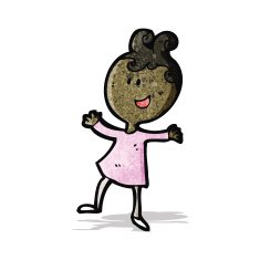 cartoon happy doodle woman N5