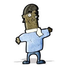 cartoon friendly man N3