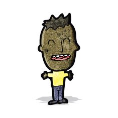 cartoon big head boy