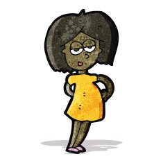 happy pregnant girl cartoon